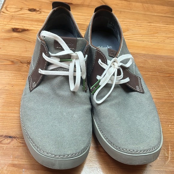Clarks Men's Canvas Casual Lace Up Shoes 12 M - Picture 2 of 10